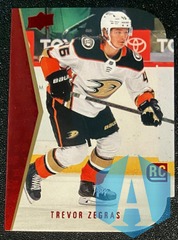 2021-22 Upper Deck Red Die-Cut Rookie Trevor Zegras #RDT-5 Anaheim Ducks